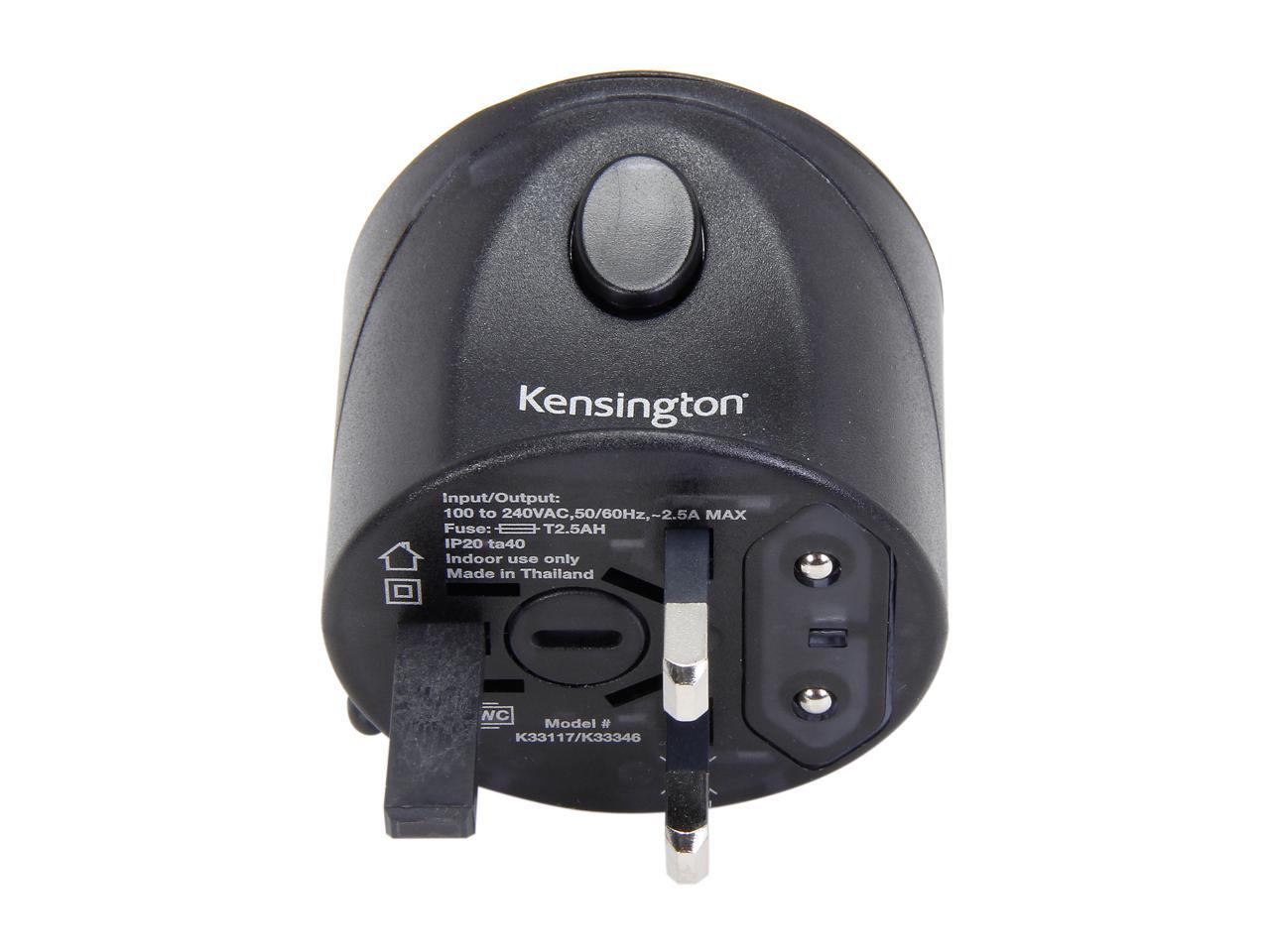 Kensington K33117 Black International Travel Plug Adapter