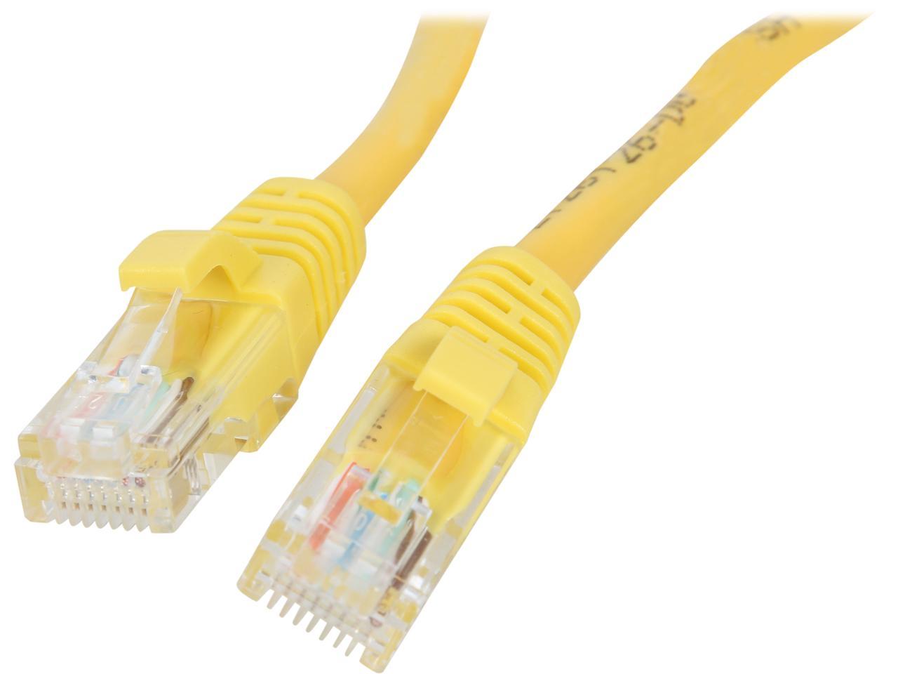 C2G 15198 Cat5e Cable - Snagless Unshielded Ethernet Network Patch Cable, Yellow (7 Feet, 2.13 Meters)