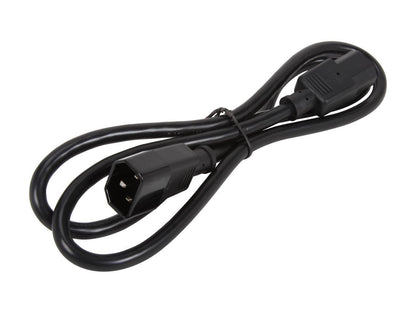 C2G 29917 16 AWG 250 Volt Computer Power Extension Cord - IEC320C14 (C14) to IEC320C13 (C13), TAA Compliant, Black (4 Feet, 1.21 Meters)