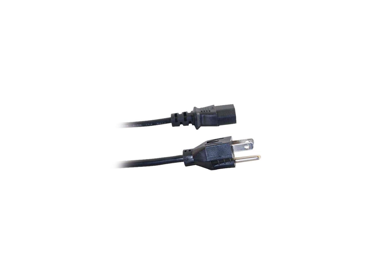 C2G 29926 16 AWG Universal Power Cord - NEMA 5-15P to IEC320C13, TAA Compliant, Black (4 Feet, 1.21 Meters)