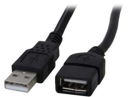 C2G 52106 USB Extension Cable - USB 2.0 A Male to A Female Extension Cable, Black (3.3 Feet, 1 Meter)