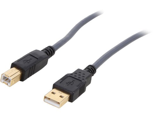 C2G 45003 USB Cable - Ultima USB 2.0 A Male to B Male Cable for Printers, Scanners, Brother, Canon, Dell, Epson, HP and more, Black (9.8 Feet, 3 Meters)