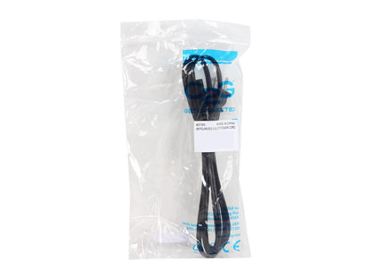 C2G 27399 18 AWG 2-Slot Polarized Power Cord - NEMA 1-15P to IEC320C7 (C7) TAA Compliant, Black (6 Feet, 1.82 Meters)