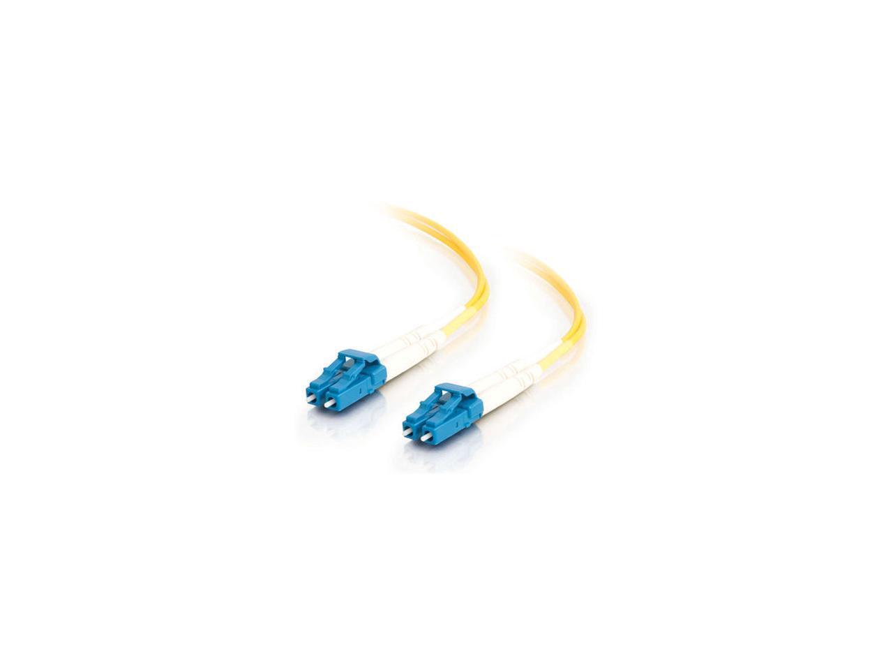 C2G 26566 OS2 Fiber Optic Cable - LC-LC 9/125 Duplex Single-Mode PVC Fiber Cable, Yellow (16.4 Feet, 5 Meters)