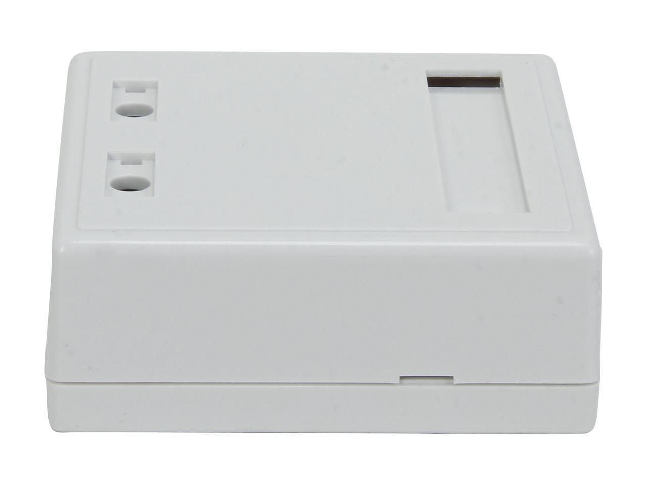 C2G/Cables To Go 03837 2-Port Cat5E Surface Mount Box - White
