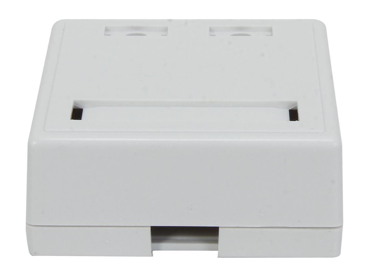 C2G/Cables To Go 03837 2-Port Cat5E Surface Mount Box - White