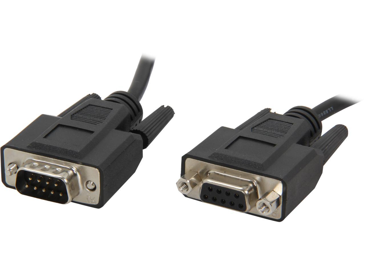 C2G 52032 DB9 M/F Serial RS232 Extension Cable, Black (15 Feet, 4.57 Meters)