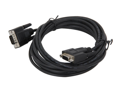 C2G 52032 DB9 M/F Serial RS232 Extension Cable, Black (15 Feet, 4.57 Meters)
