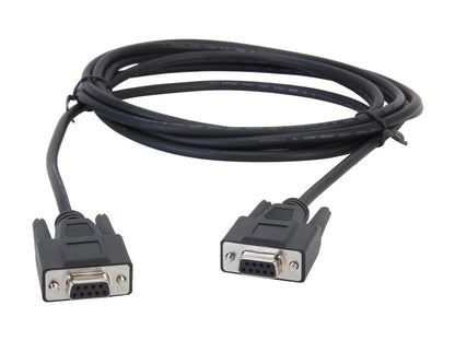 C2G 52039 DB9 F/F Serial RS232 Null Modem Cable, Black (10 Feet, 3.04 Meters)