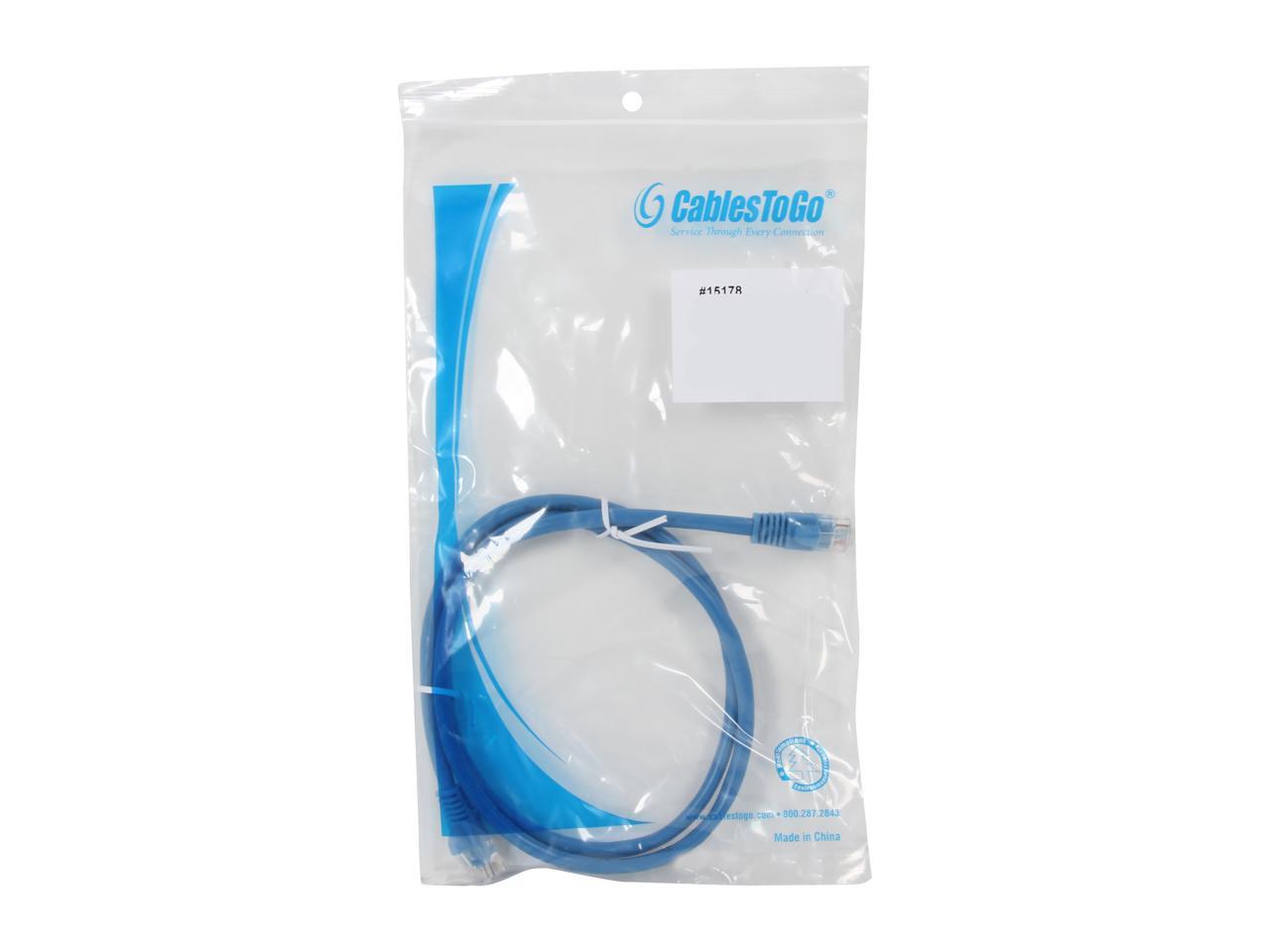 C2G 15178 Cat5e Cable - Snagless Unshielded Ethernet Network Patch Cable, Blue (3 Feet, 0.91 Meters)