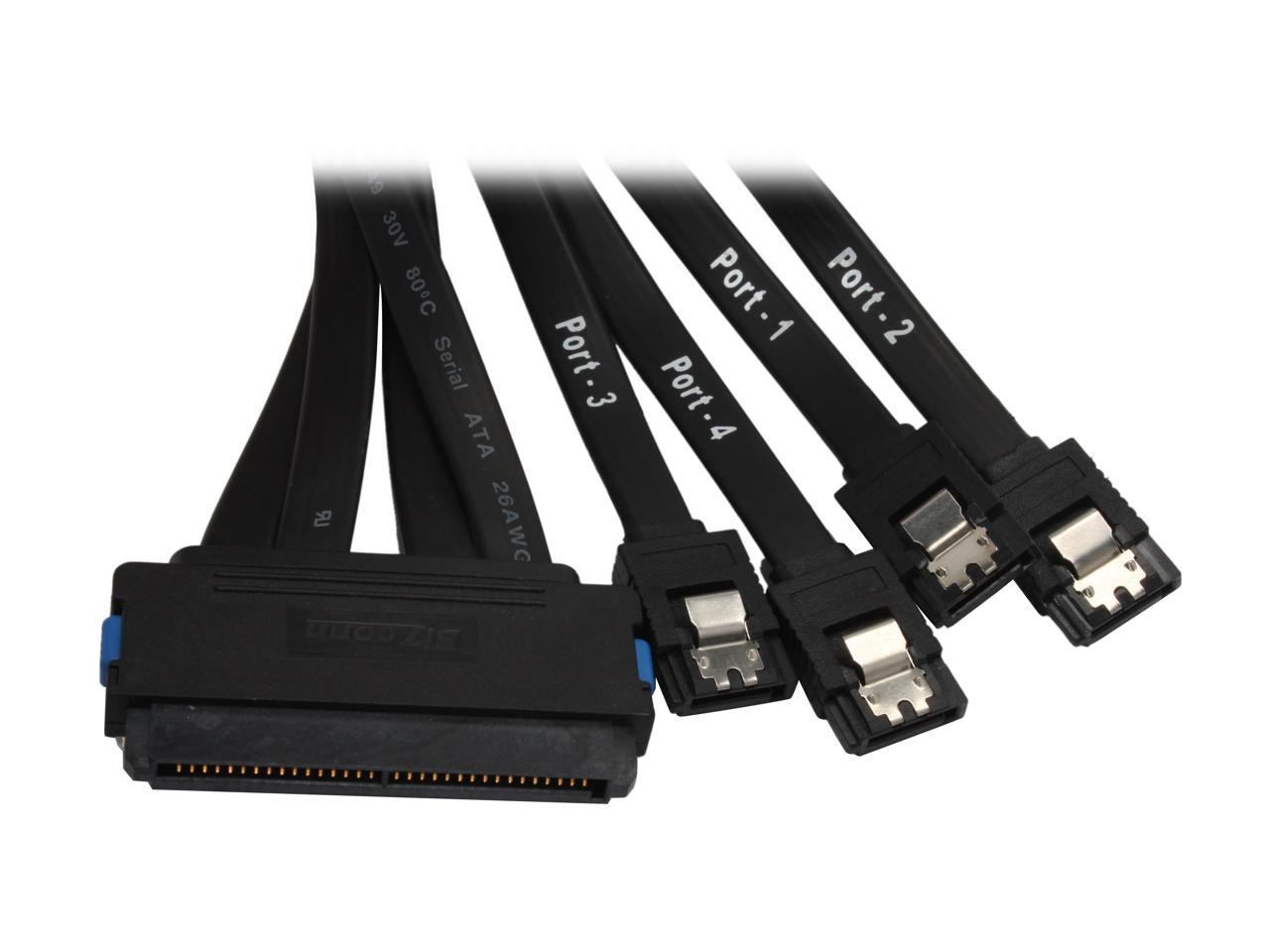Athena Power Model CABLE-32SAS47 30" 32pin SAS to 4 x SATA 7pin cable