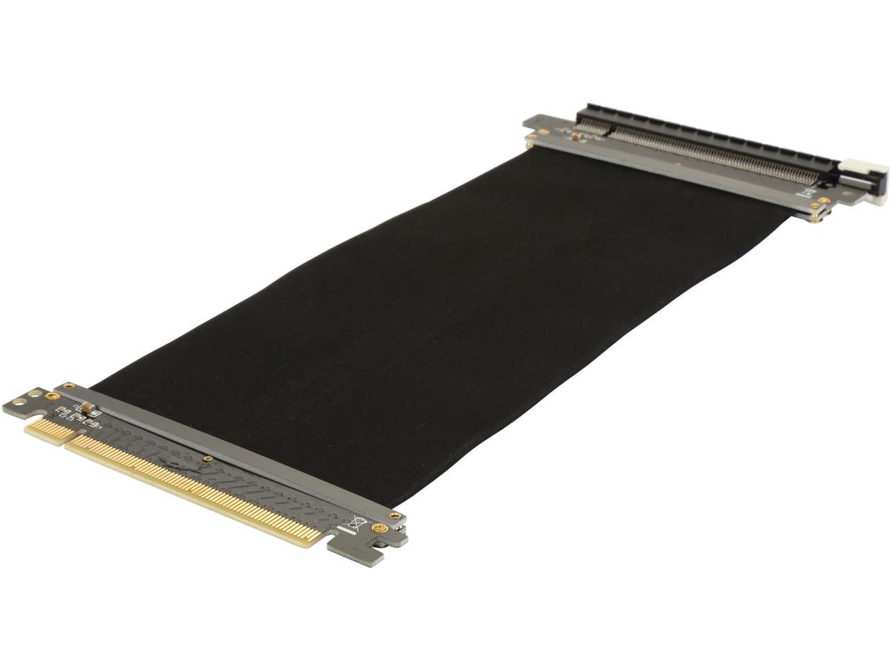 Athena Power 200mm/7.87" CABLE-PCIE16A1-20V2 GPU Server / Gaming PCI-E x16 to x16 3.0 Extender Riser Cable Female to Male