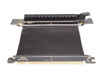 Athena Power 100mm/3.94" CABLE-PCIE16A1-R10V2 90-Degree Right Angle Flexible GPU Server / Gaming PCI-E x16 to x16 3.0 Extender Riser Cable Female to Male