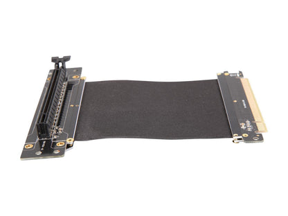 Athena Power 100mm/3.94" CABLE-PCIE16A1-R10V2 90-Degree Right Angle Flexible GPU Server / Gaming PCI-E x16 to x16 3.0 Extender Riser Cable Female to Male
