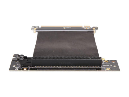 Athena Power 100mm/3.94" CABLE-PCIE16A1-R10V2 90-Degree Right Angle Flexible GPU Server / Gaming PCI-E x16 to x16 3.0 Extender Riser Cable Female to Male