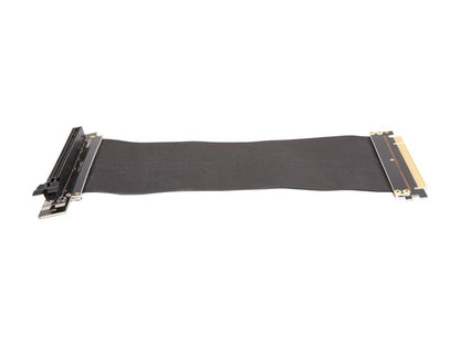Athena Power 200mm/7.87" CABLE-PCIE16A1-L20V2 90-Degree Left Angle Flexible GPU Server / Gaming PCI-E x16 to x16 3.0 Extender Riser Cable Female to Male