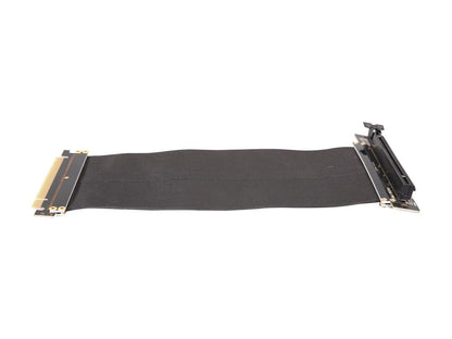 Athena Power 200mm/7.87" CABLE-PCIE16A1-L20V2 90-Degree Left Angle Flexible GPU Server / Gaming PCI-E x16 to x16 3.0 Extender Riser Cable Female to Male