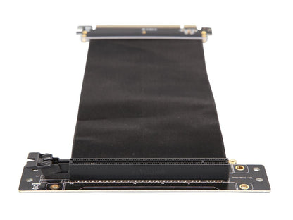 Athena Power 200mm/7.87" CABLE-PCIE16A1-R20V2 90-Degree Right Angle Flexible GPU Server / Gaming PCI-E x16 to x16 3.0 Extender Riser Cable Female to Male