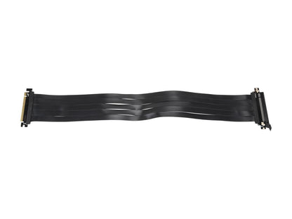 Athena Power CABLE-PCIE16A1-60V2 600mm PCI-E x16, PCIe 3.0 (Support 4.0 / 64GB) High Quality Flexible EMI Shielded Ribbon Riser Cable, Wide Range Verticle Mounting GPU Support Straight - OEM