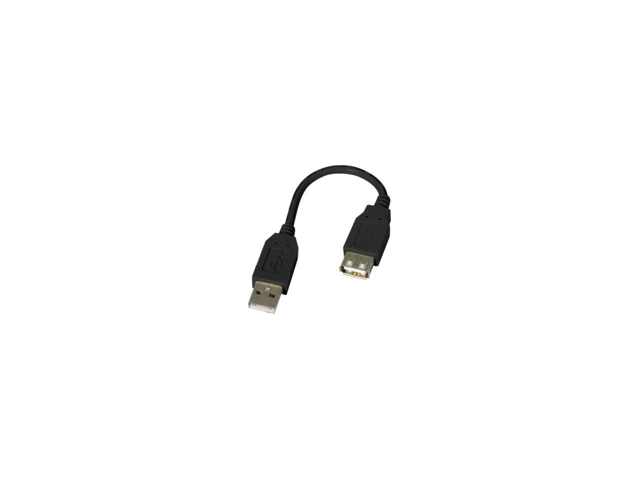 StarTech.com USBEXTAA6IN Black USB 2.0 Extension Adapter Cable