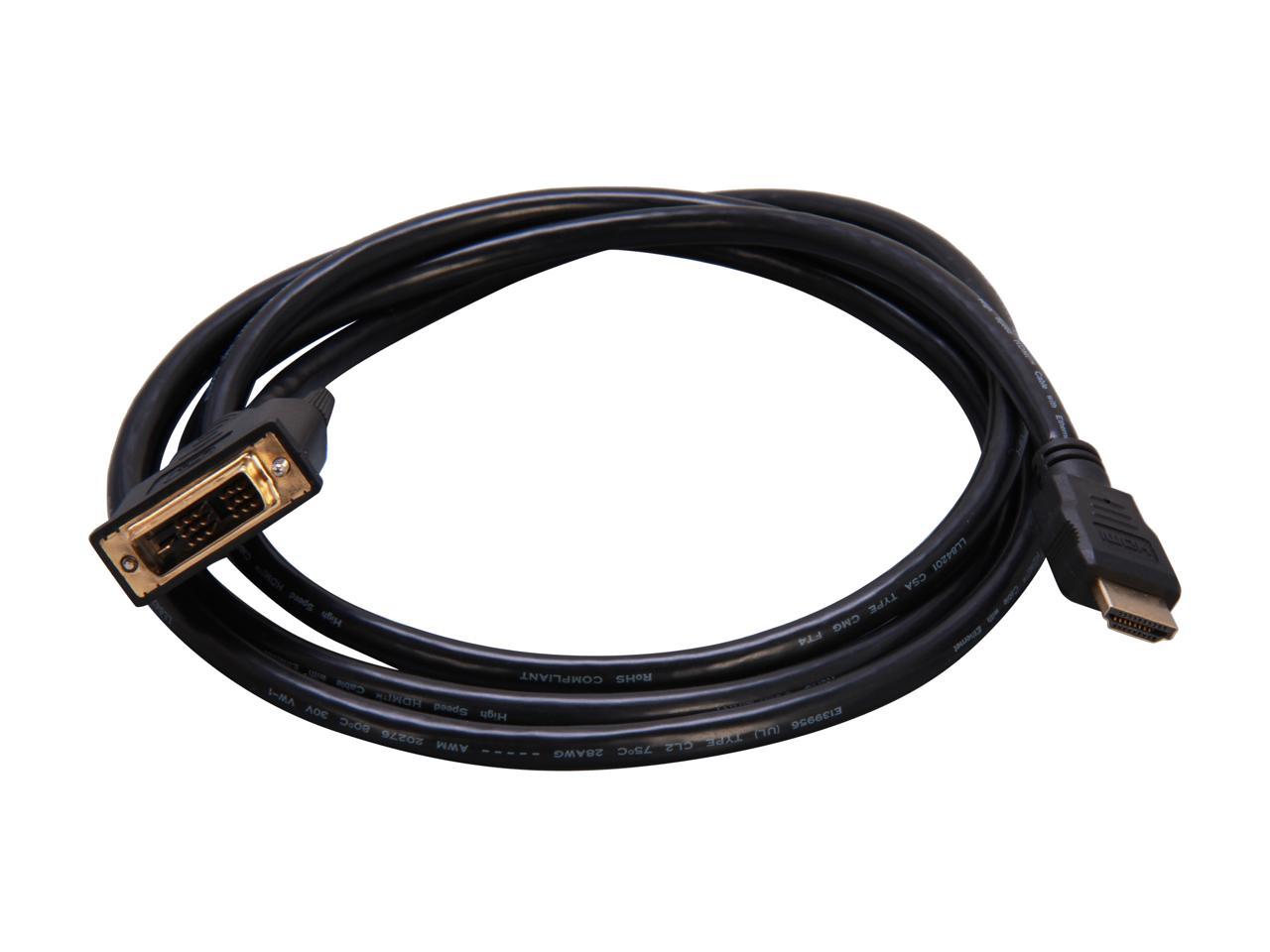 StarTech.com HDMIDVIMM6 HDMI to DVI Cable - 6 ft / 2m - HDMI to DVI-D Cable - HDMI Monitor Cable - HDMI to DVI Adapter Cable