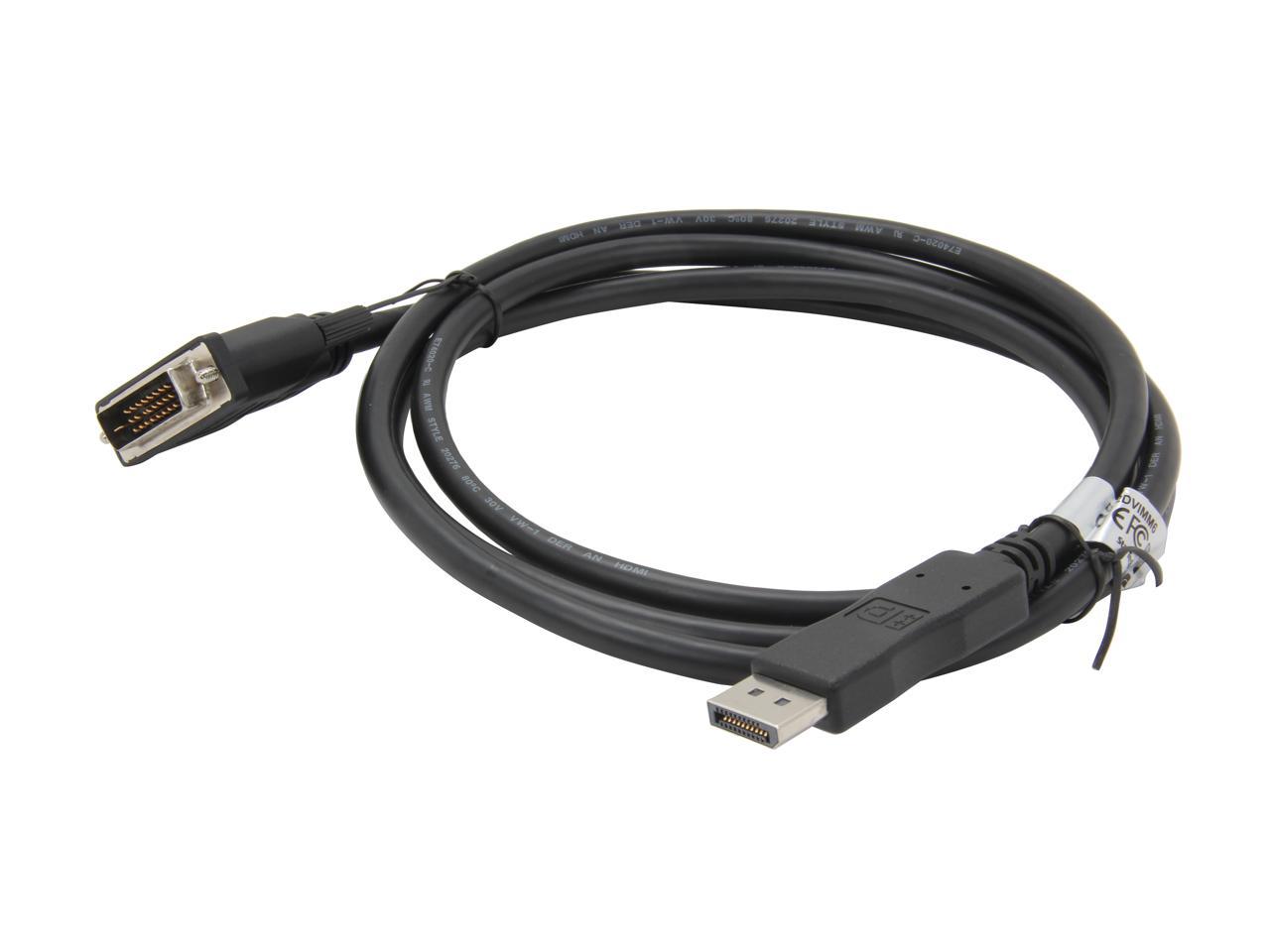 StarTech.com DP2DVIMM6 6 ft / 2m DisplayPort to DVI Video Converter Cable - M/M - 2 Meter DP to DVI Cable Adapter