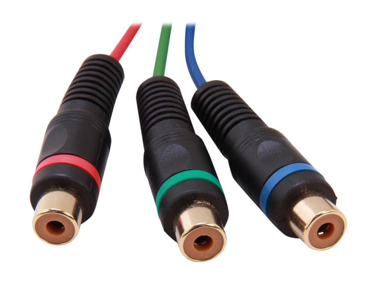 StarTech.com HD15CPNTMF No 6in HD15 to Component RCA Breakout Cable Adapter - M/F