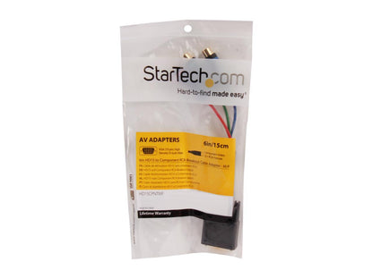StarTech.com HD15CPNTMF No 6in HD15 to Component RCA Breakout Cable Adapter - M/F