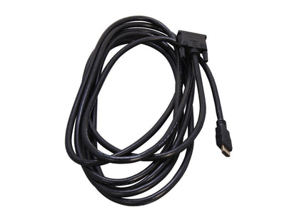StarTech.com HDMIDVIMM15 15 ft. Black Connector A: 1 - 19 pin HDMI Male Connector B: 1 - 19 pin DVI-D (Single Link) Male HDMI to DVI Digital Video Monitor Cable Male to Male