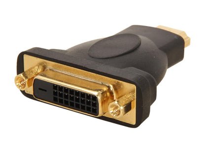 StarTech HDMIDVIMF HDMI to DVI-D Video Cable Adapter - 1 x HDMI (M), 1 x DVI-D (F), Black - Gold-Plated Connectors