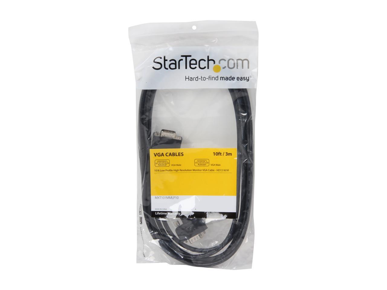 StarTech.com MXT101MMLP10 10 ft. Low Profile High Resolution Monitor VGA Cable