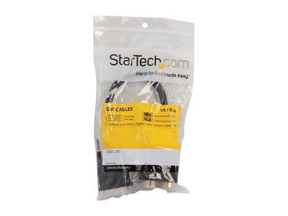 StarTech DVISPL1DD Black 1 ft. DVI-D to 2 x DVI-D Digital Video Splitter Cable - M/F