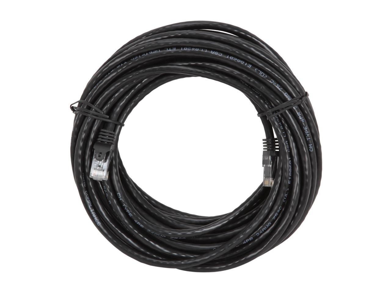 StarTech.com N6PATCH25BK 25 ft. Cat 6 Black Snagless Cat6 UTP Patch Cable - ETL Verified