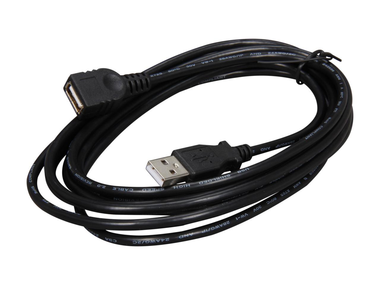 StarTech.com USBEXTAA10BK 10 ft Black USB 2.0 Extension Cable A to A - 10ft USB 2.0 Extension Cable - 10ft USB male female Cable