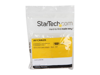 StarTech.com DVIVGAMFBK DVI to VGA Cable Adapter - Black - M/F - DVI-I to VGA Converter Adapter