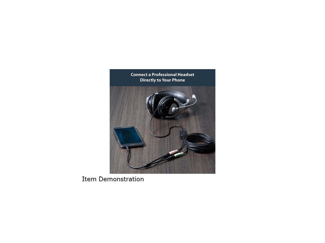StarTech.com MUYHSMFF Headset adapter for headsets with separate headphone / microphone plugs - 3.5mm 4 position to 2x 3 position 3.5mm M/F