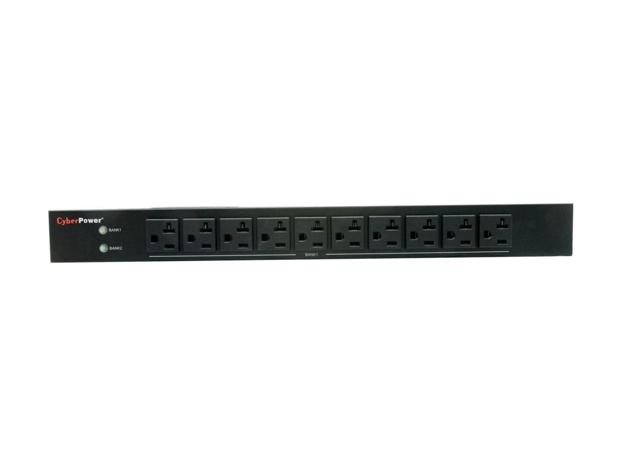 CyberPower PDU30BT10F10R Basic 1U 120V 30A 12 ft Power Distribution Units