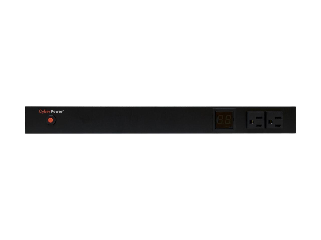 CyberPower PDU15M2F12R Metered 1U 120V 15A 15 ft Power Distribution Units