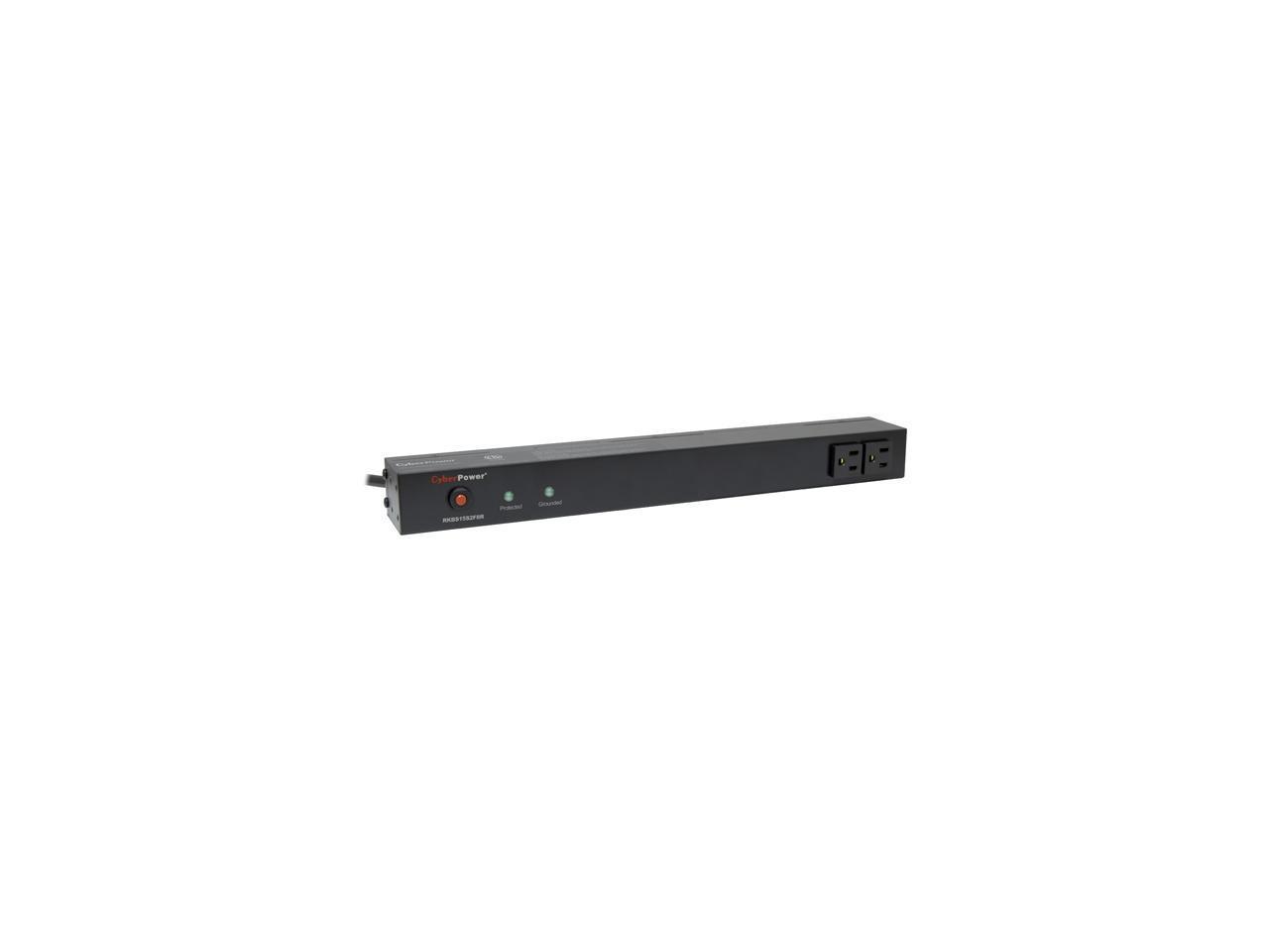 CyberPower RKBS15S2F8R 15 ft. Total: 10 (2 x Front, 8 x Rear) Outlets 3600 J Surge Suppressor