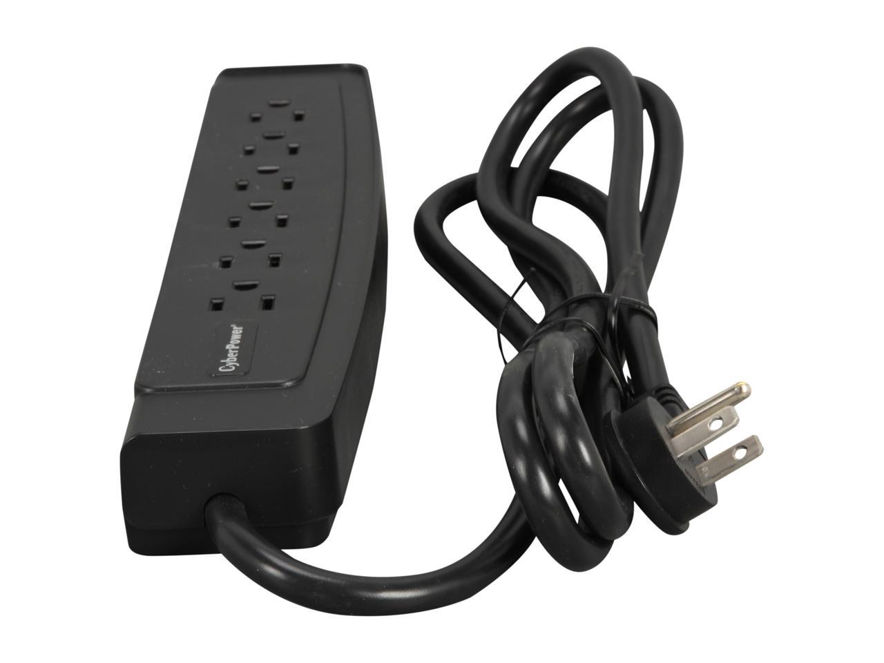 CyberPower CSP606T 6 Feet 6 Outlets 1350 joules Professional Surge Protection