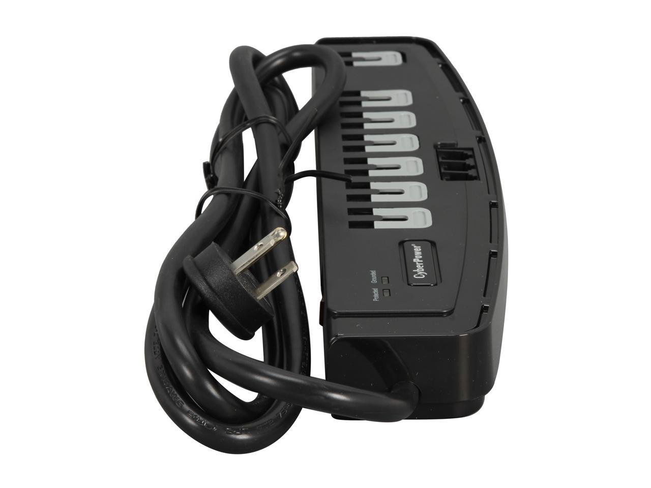 CyberPower CSP706T 6 Feet, 7 Outlets, 1650 Joules Surge Suppressor