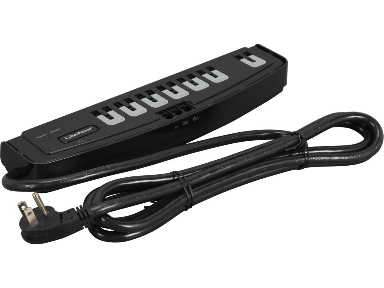 CyberPower CSP708T 8 Feet, 7 Outlets, 1650 Joules Surge Suppressor