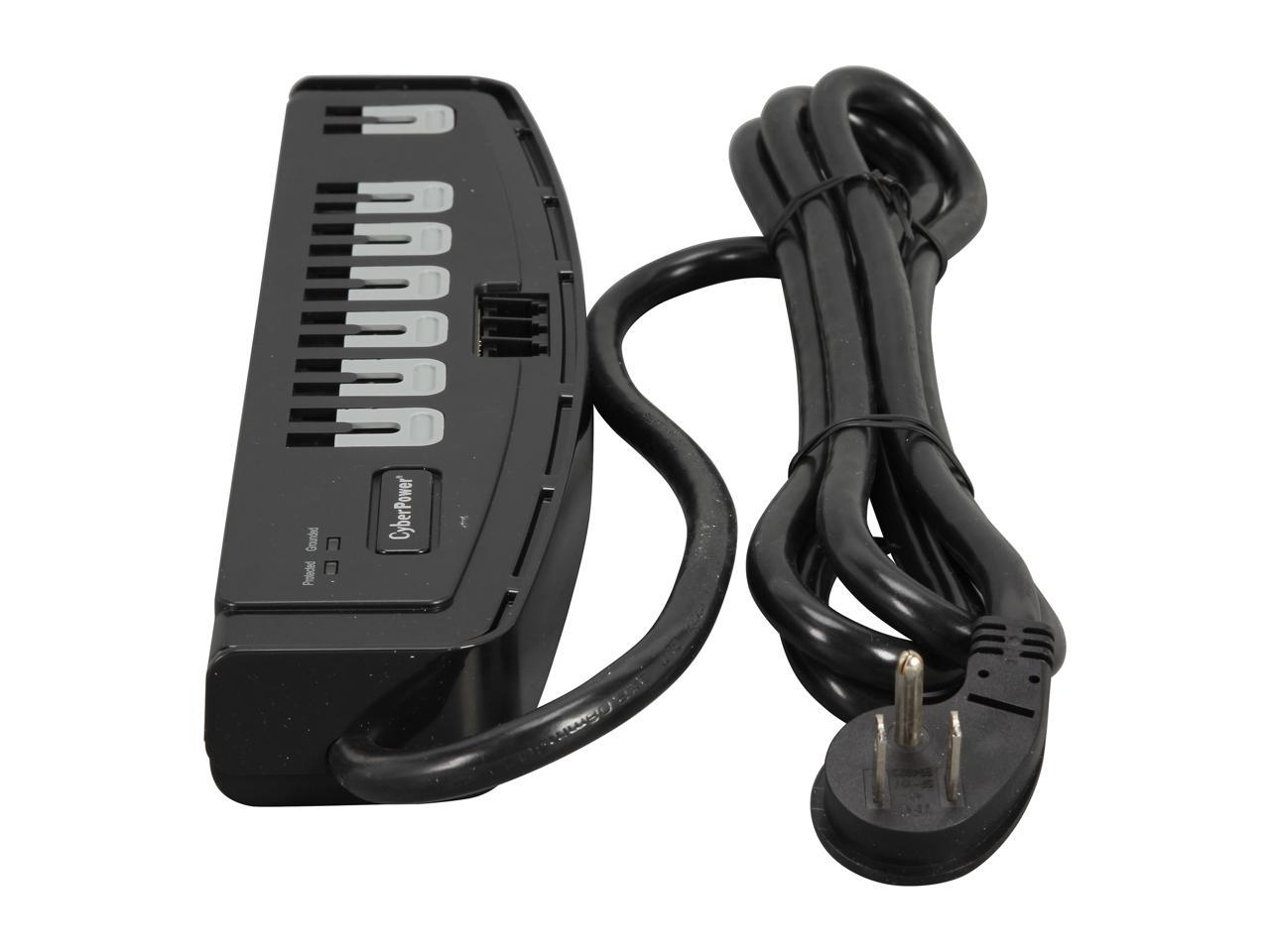 CyberPower CSP708T 8 Feet, 7 Outlets, 1650 Joules Surge Suppressor
