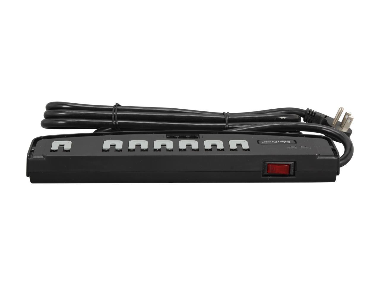 CyberPower CSP708T 8 Feet, 7 Outlets, 1650 Joules Surge Suppressor