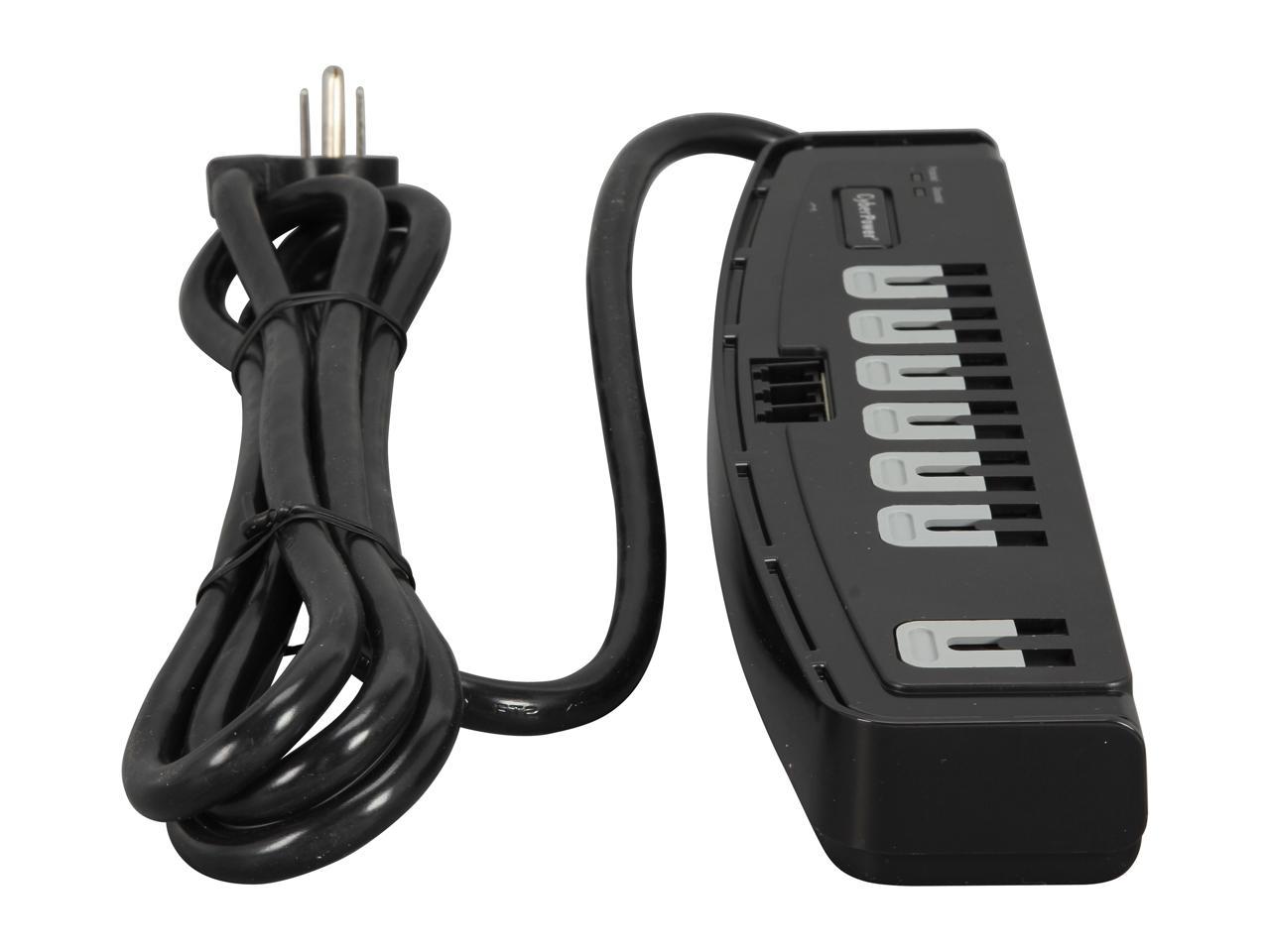 CyberPower CSP708T 8 Feet, 7 Outlets, 1650 Joules Surge Suppressor