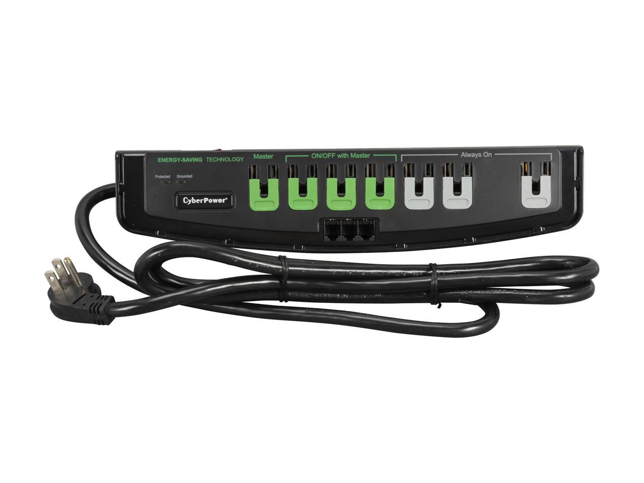 CyberPower CSP706TG 6 Feet, 7 Outlets, 2250 Joules Surge Suppressor