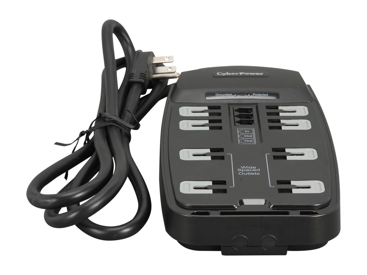 CyberPower CSP806T 6 Feet, 8 Outlets, 2250 Joules Surge Protector