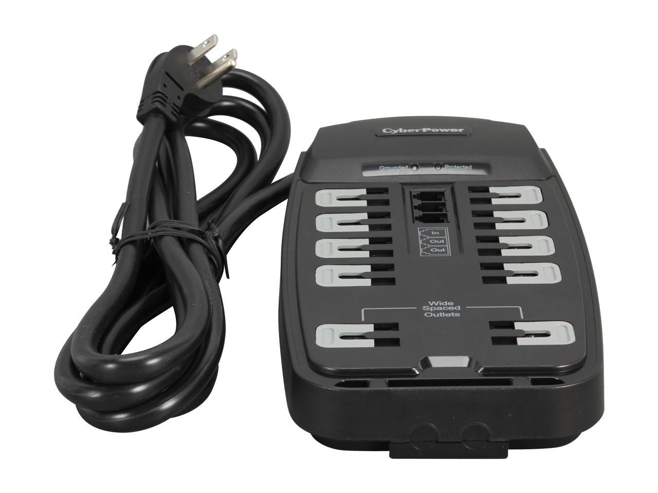 CyberPower CSP1008T 8 Feet, 10 Outlets, 2850 Joules Surge Suppressor