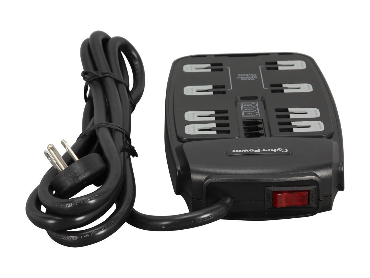 CyberPower CSHT808TC 8 Feet, 8 Outlets, 2850 Joules Surge Suppressor