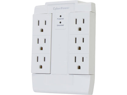 CyberPower CSB600WS Wall Mount 6 Outlets 900 joule Essential Surge Protection